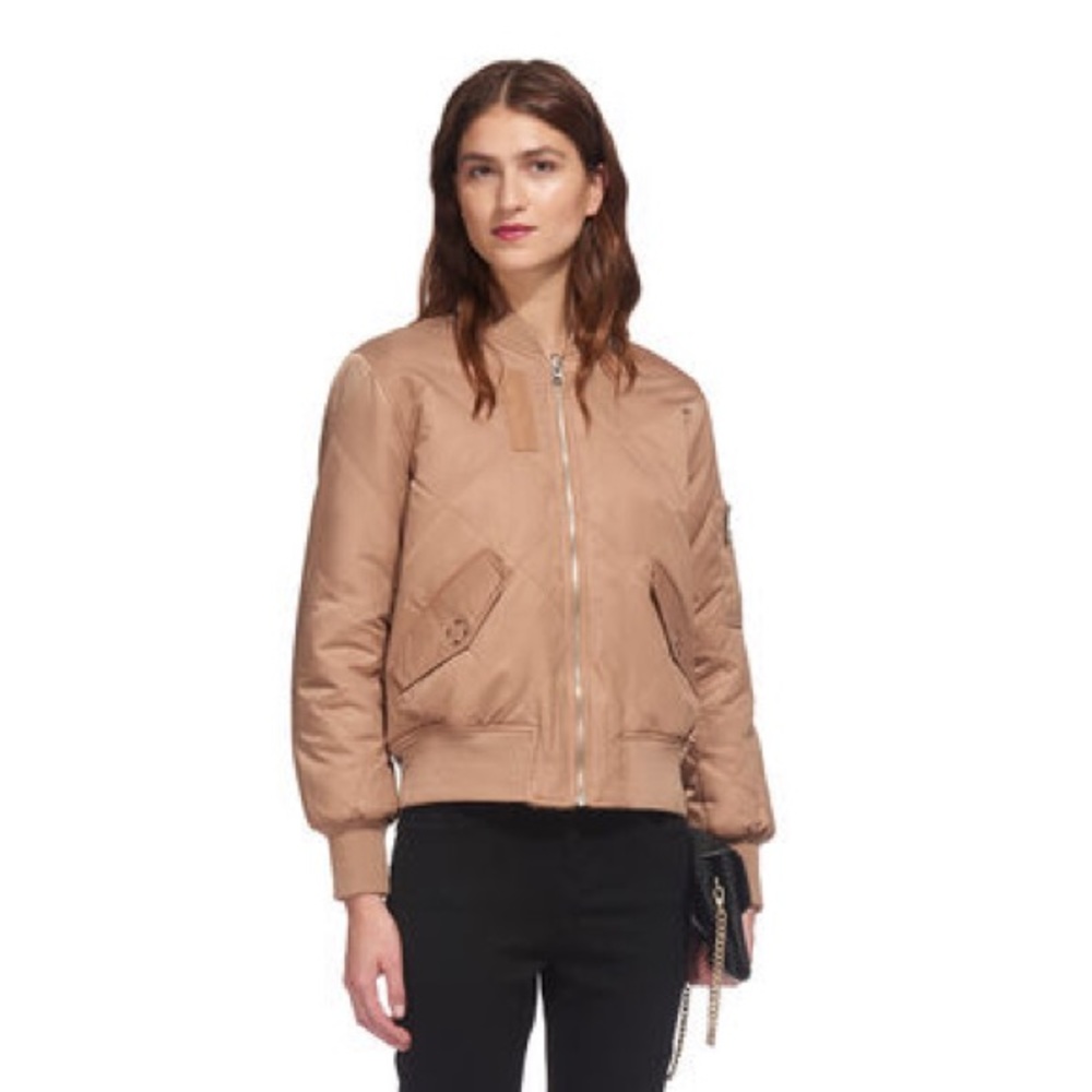 Whistles Carter Nude Bomber Jacket